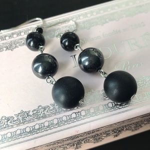 Black drop earrings